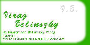 virag belinszky business card